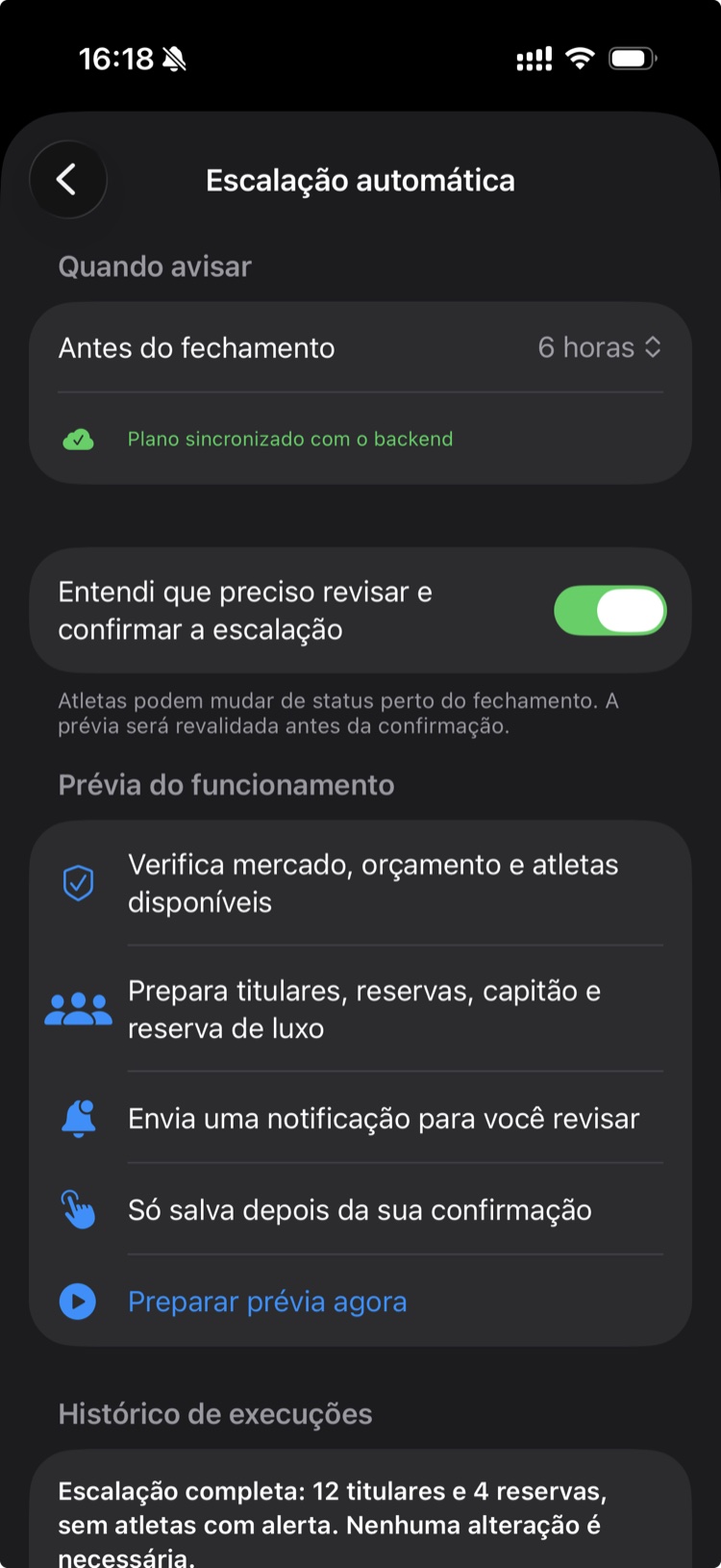 Configuração da Escalação Assistida